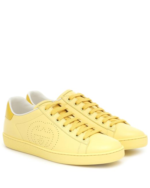 Gucci Yellow Ace Sneaker With Interlocking G