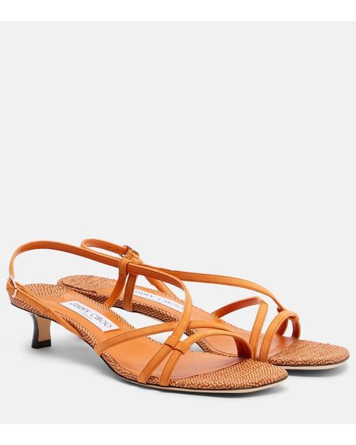 Jimmy Choo Brown Farris Suede Sandals