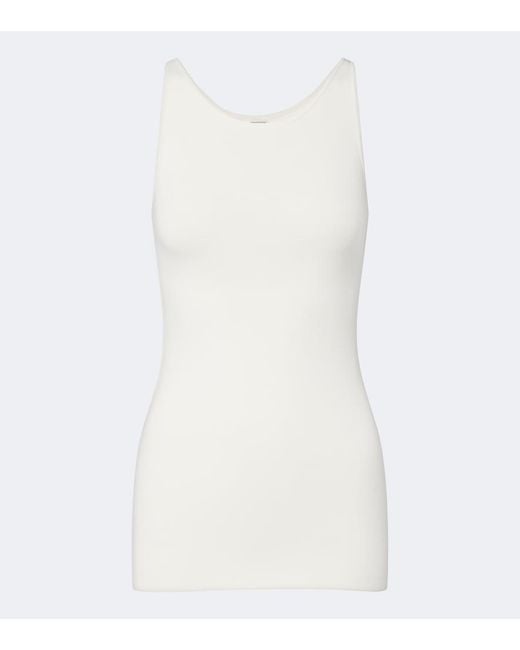 Totême White Knitted Tank Top