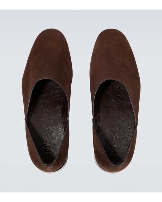 Bode Brown House Shoe Suede Loafers for men