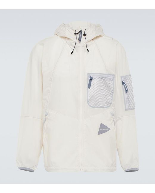 And Wander White Ripstop Jacket for men