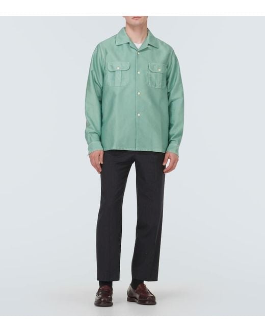Visvim Green Keesey G.s. Cotton Moleskin Shirt for men