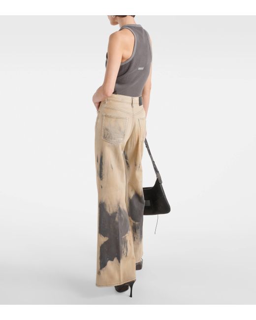 Acne Natural Tie-dye High-rise Flared Jeans