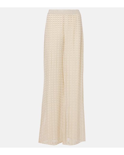 Missoni Natural Lame Wide-Leg Pants