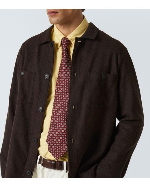 Sunspel Hemdjacke Aus Baumwolle in Black für Herren