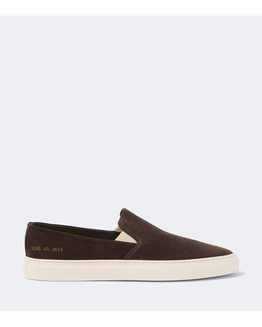 Common Projects Brown Suede Slip-On Shoes for men