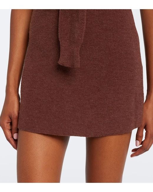 AYA MUSE Brown Vao Minidress