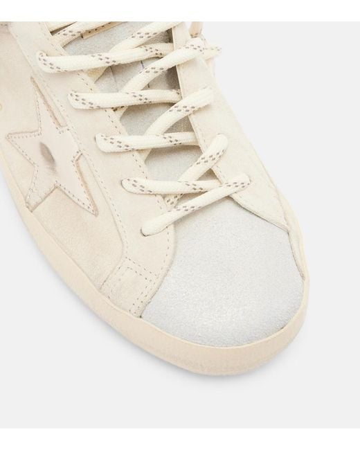 Golden Goose Deluxe Brand White Super-Star Shearling-Lined Suede Sneakers