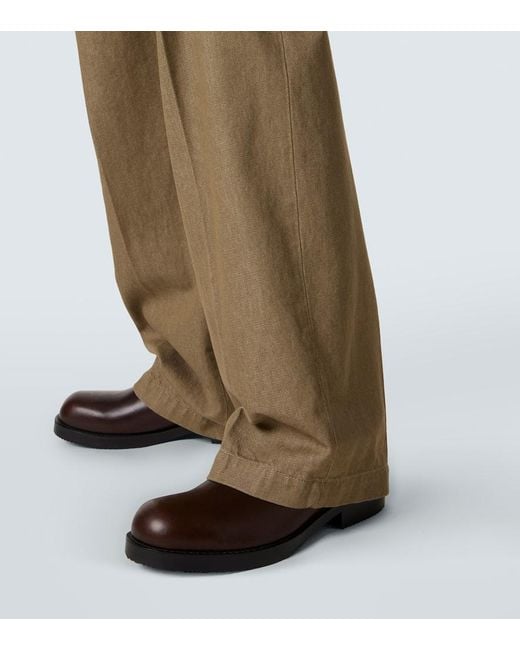 Jeans A Gamba Larga di Dries Van Noten in Natural da Uomo
