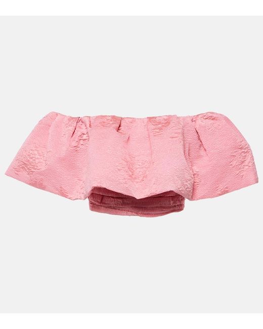 Rebecca Vallance Pink Zelie Crop Top