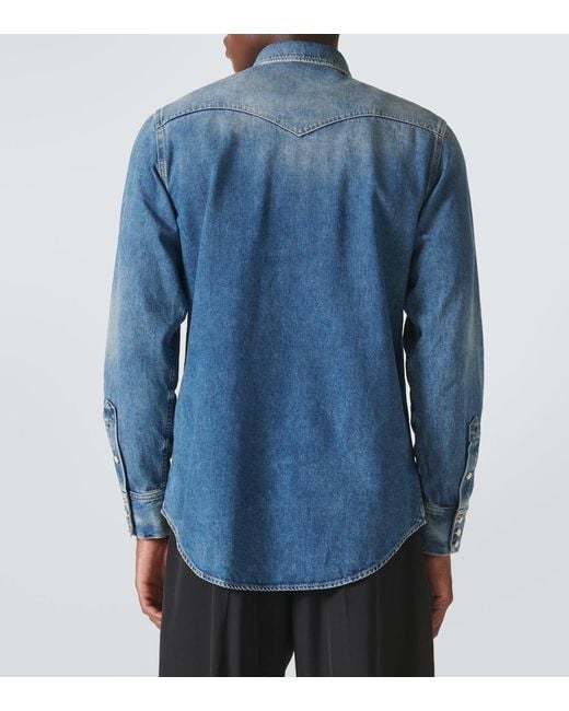 Camiseta De Algodon Givenchy de hombre de color Blue