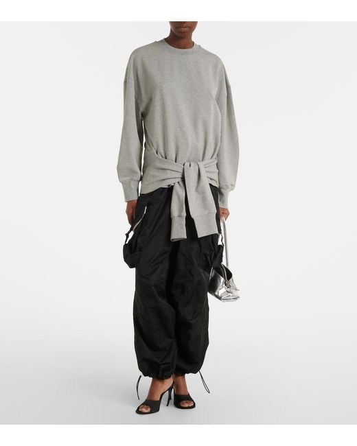 The Attico Black Cotton-Blend Cargo Pants