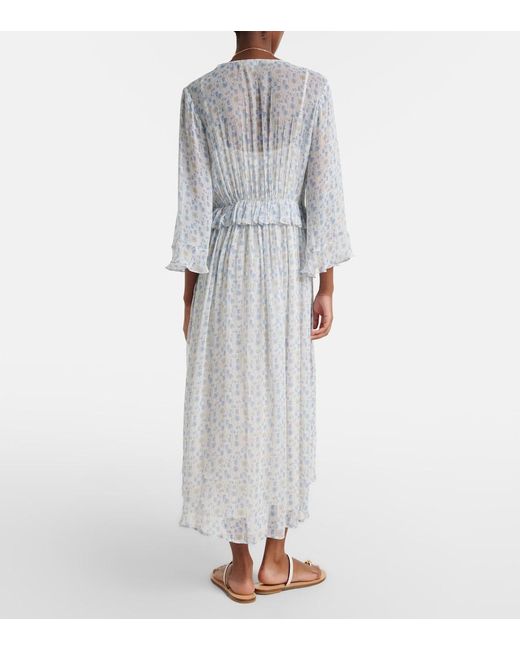 Velvet Gray Aerin Floral Sheer Maxi Dress