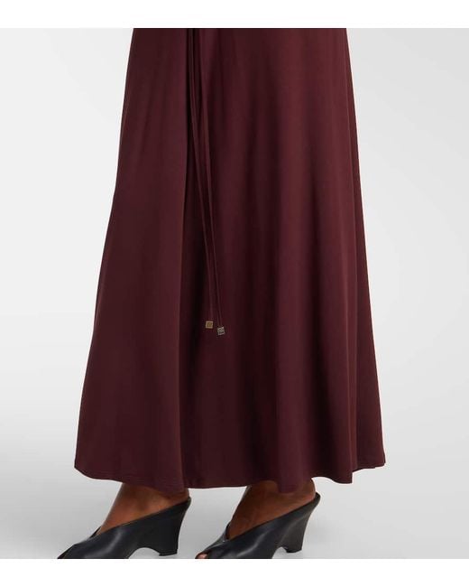 Max Mara Purple Doppia Gathered Maxi Dress