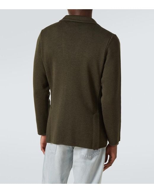 Lardini Green Virgin Wool Blazer for men