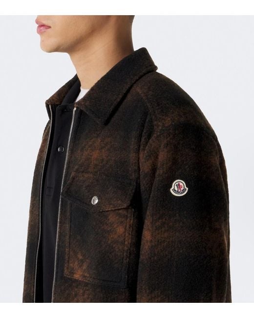 Moncler Black Archivio Checked Jacket for men