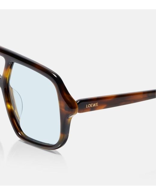 Loewe Black Slim Navigator Sunglasses