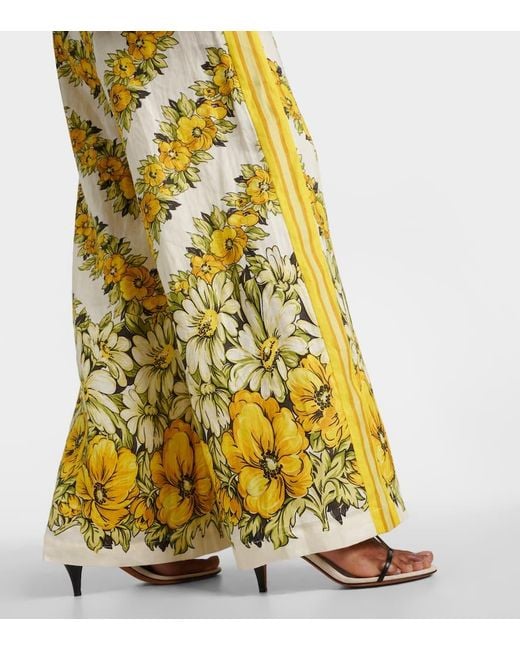 ALÉMAIS Yellow Weite Hose Gisela Aus Leinen