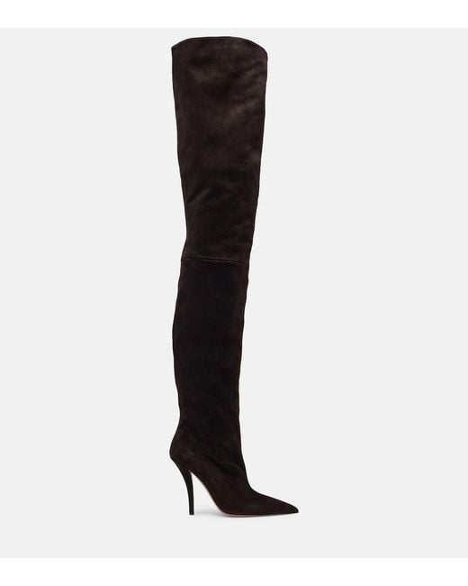 Paris Texas Black Jessica 105 Suede Over-The-Knee Boots