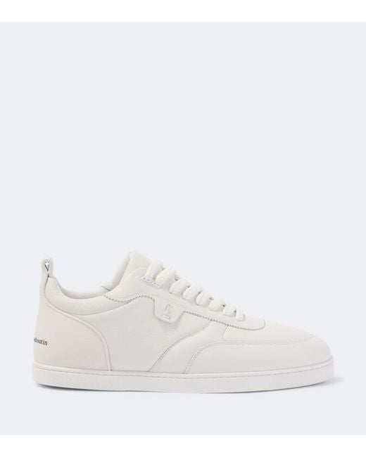 Christian Louboutin White Tutti Rui Leather Low-Top Sneakers for men