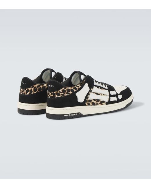 Amiri Multicolor Sneakers Leopard Skel Top Low Aus Leder