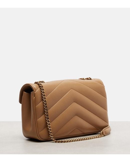 Borsa A Spalla Lou Lou Small di Saint Laurent in Brown