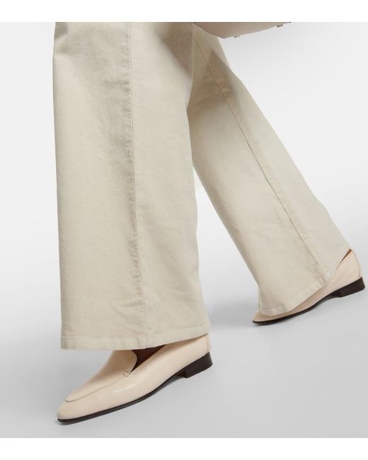 Pantalones Florence de pana de tiro alto Nili Lotan de color Natural