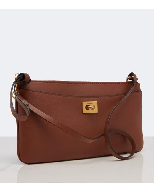 Balenciaga Red Rodeo Leather Phone Pouch