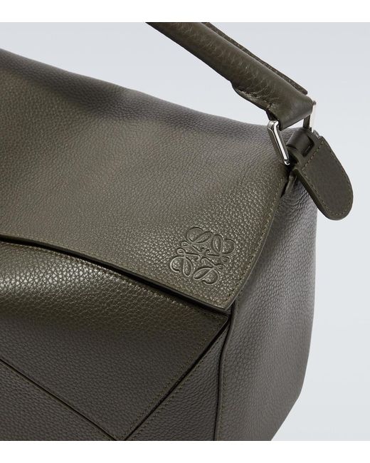 Loewe Black Puzzle Large Leather Top-Handle Bag for men