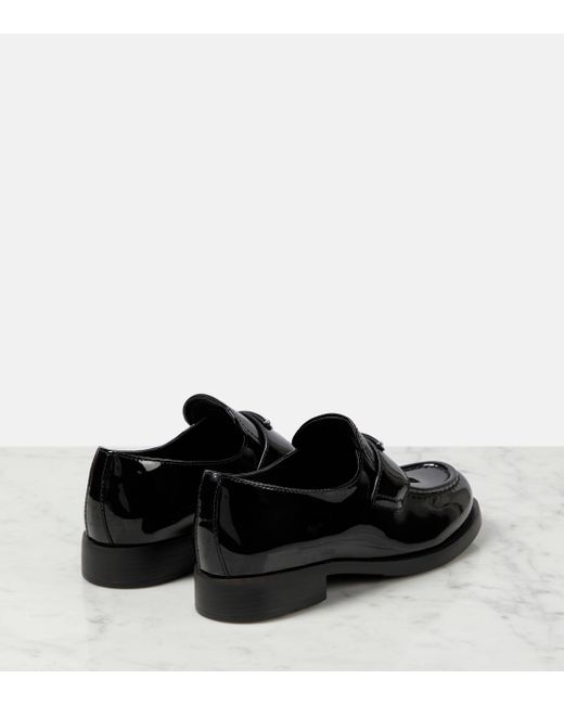 Prada Black Patent Leather Loafers