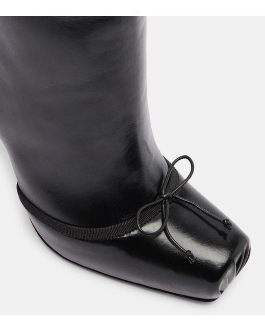 Christian Louboutin Black Stiefel Cassia Nodo Botta 100 Aus Leder