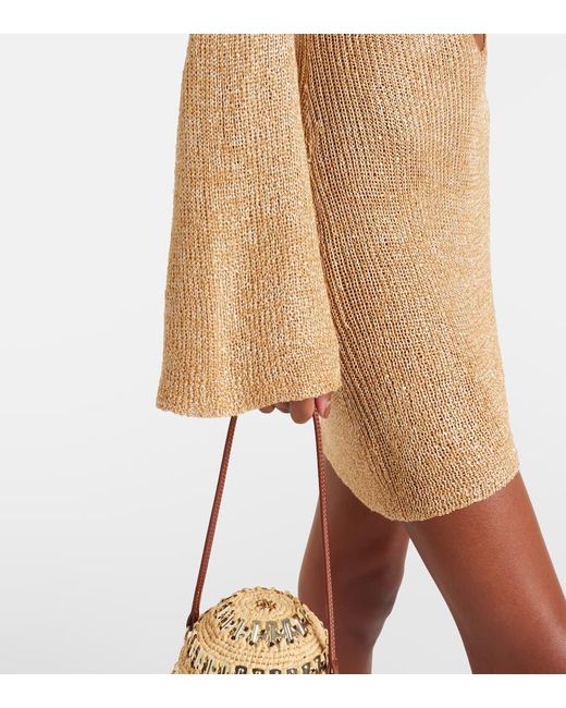 Bananhot Natural Rey Cutout Sequined Minidress