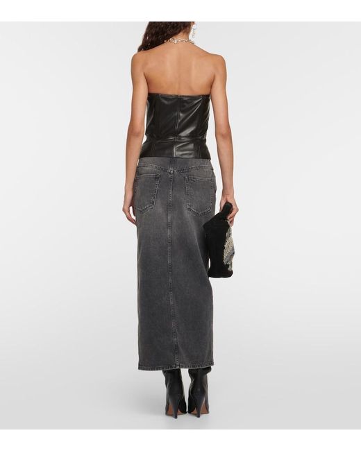 Isabel Marant Black Etna Leather Bustier