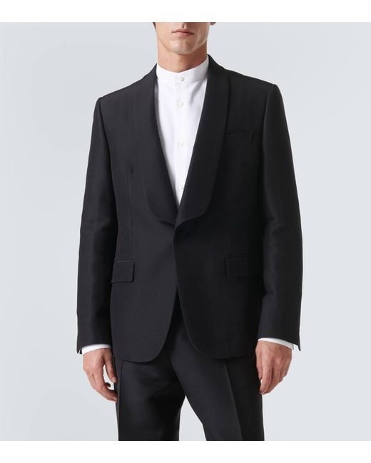 Loro Piana Black Cashmere And Silk Suit Jacket for men