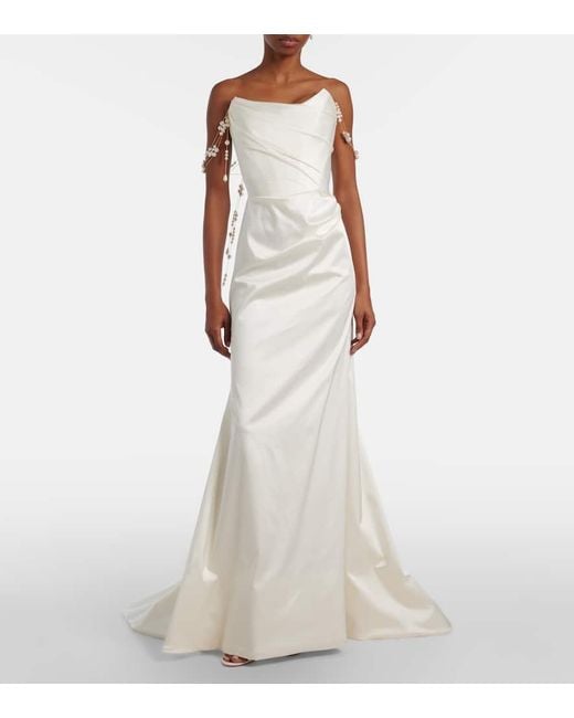 Vivienne Westwood White Bridal Charmer Embellished Gown