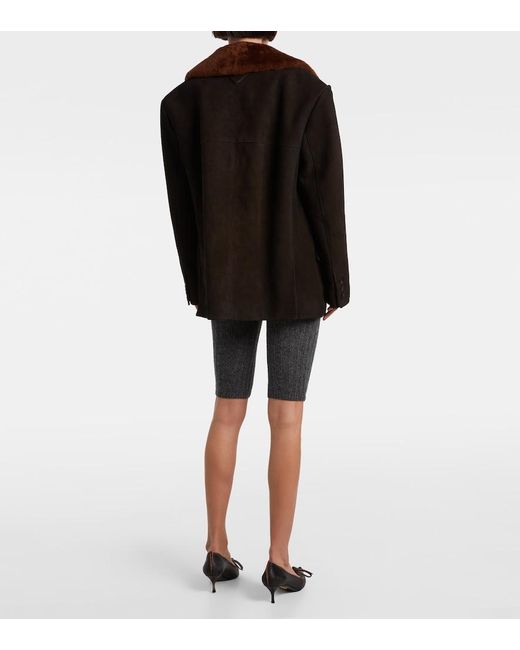 Prada Gray Knitted Wool And Cashmere Shorts