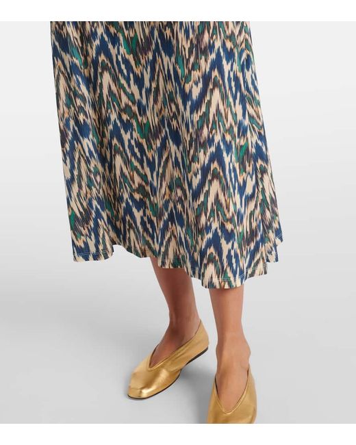 Vestido Midi Orla De Jersey Estampado Ulla Johnson de color Multicolor