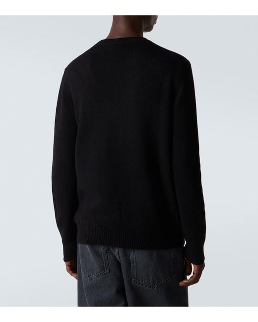 Pull En Cachemire A Logo Prada pour homme en coloris Black