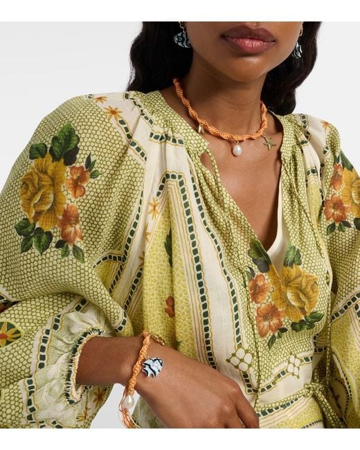 ALÉMAIS Metallic Calypso Macrame Charm Necklace