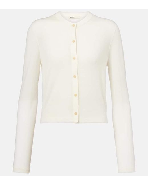 Khaite White Cardigan Brieta Aus Einem Wollgemisch