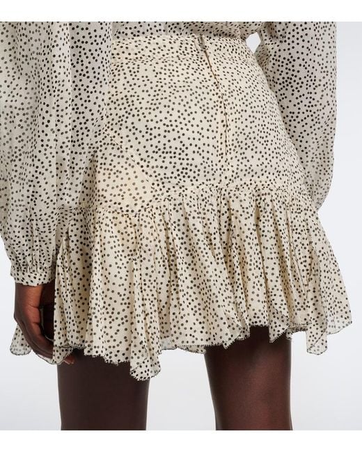 Isabel Marant Natural Daneen Polka-Dot Cotton Voile Miniskirt