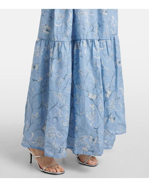 Abito Lungo Lima Lymanopoda di Agua Bendita in Blue