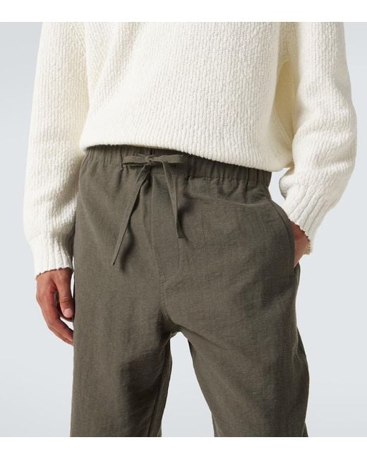 Commas Gray Straight Pants for men