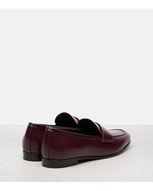 Max Mara Purple Leather Mocassins