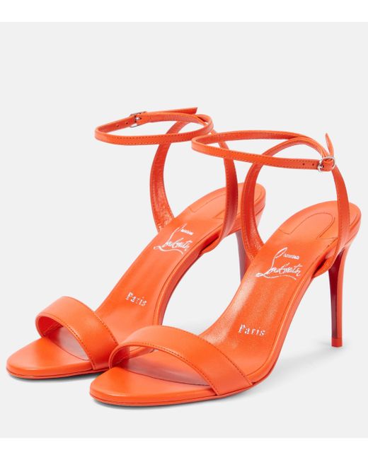 Christian Louboutin Red Loubigirl 85 Leather Sandals