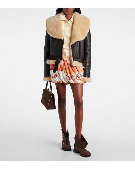 J.W. Anderson Black Shearling-Trimmed Leather Jacket