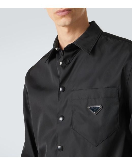 Prada Black Re-Nylon Shirt Jacket for men