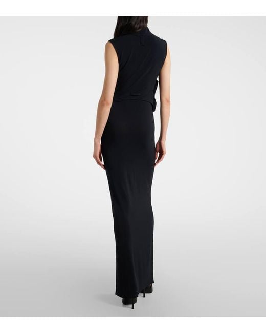 Jean Paul Gaultier Blue Maxikleid Aus Jersey