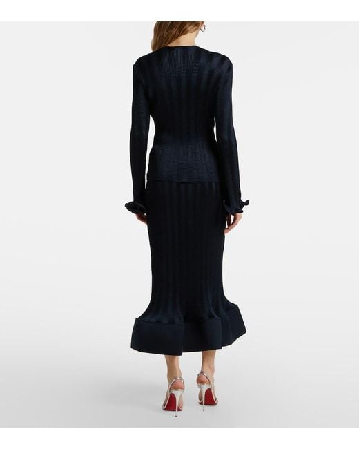 Jonathan Simkhai Blue Carys Knitted Top