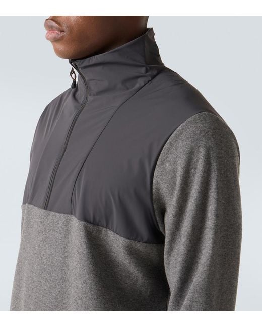 Sease Gray Wool And Cashmere Jersey Jacket for men